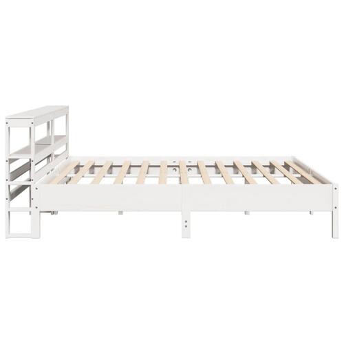 Sengeramme uden madras 180x200 cm massivt fyrretræ hvid