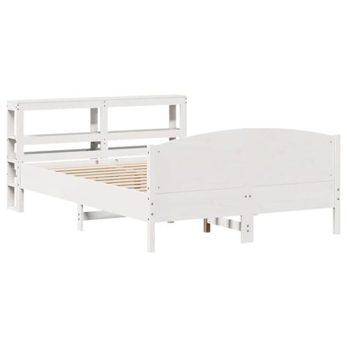 Sengeramme uden madras 160x200 cm massivt fyrretræ hvid