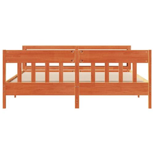Sengeramme uden madras 180x200 cm massivt fyrretræ gyldenbrun