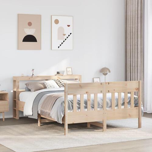 Sengeramme uden madras 140x190 cm massivt fyrretræ