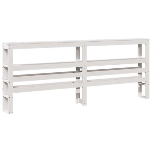 Sengeramme uden madras 180x200 cm massivt fyrretræ hvid