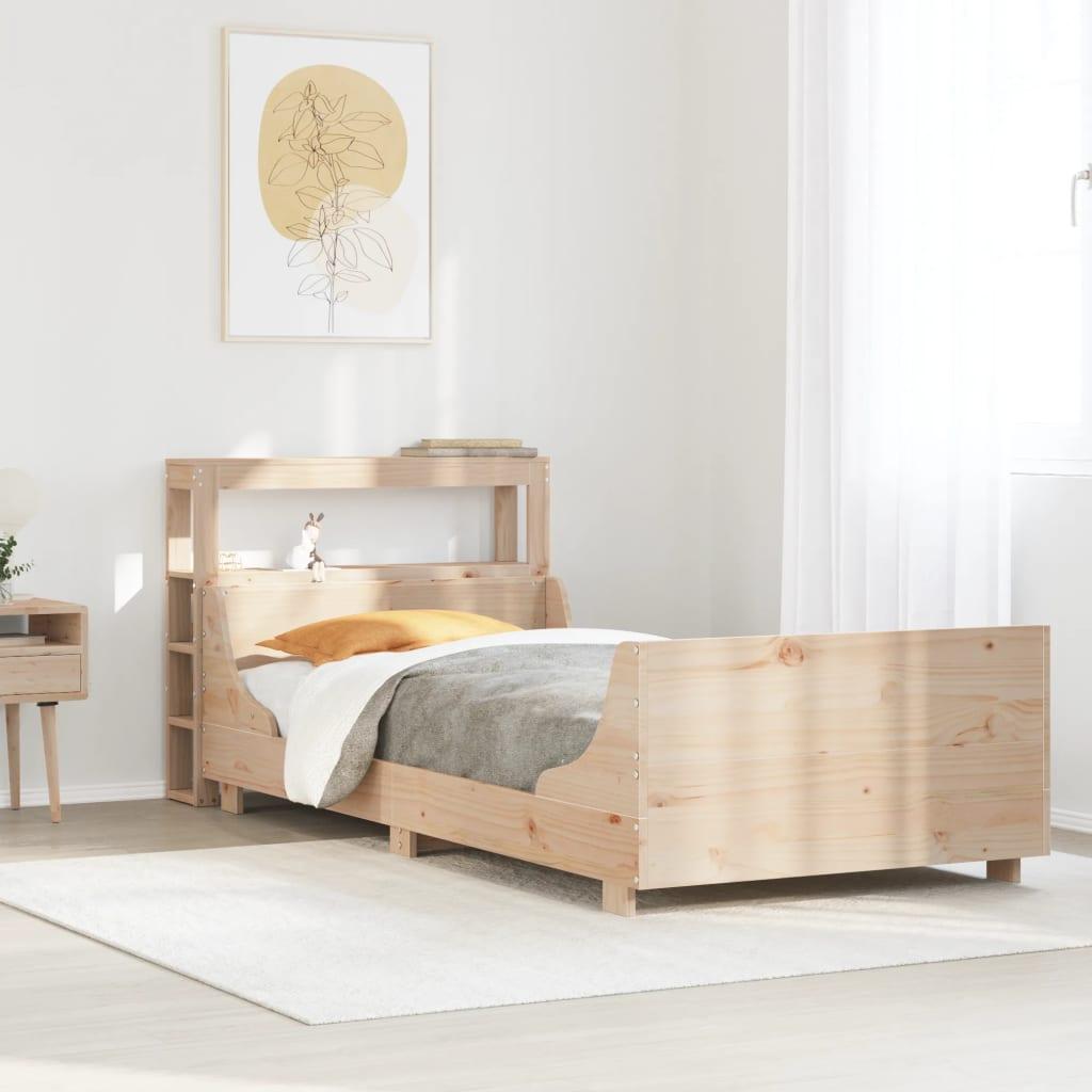 Sengeramme uden madras 90x200 cm massivt fyrretræ