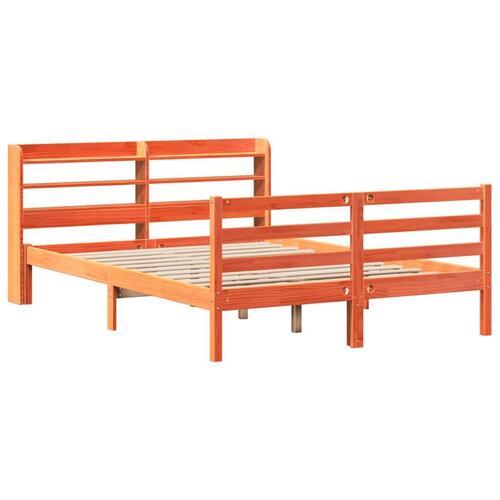 Sengeramme uden madras 120x200 cm massivt fyrretræ gyldenbrun