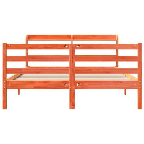 Sengeramme uden madras 120x200 cm massivt fyrretræ gyldenbrun