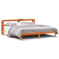 Sengeramme uden madras 180x200 cm massivt fyrretræ gyldenbrun