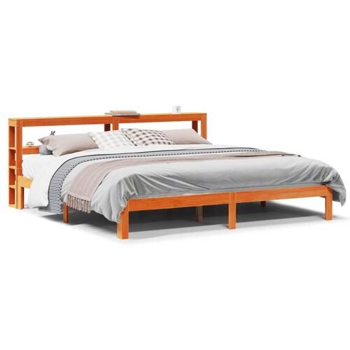 Sengeramme uden madras 180x200 cm massivt fyrretræ gyldenbrun