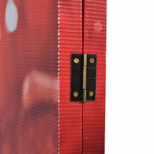 Foldbar rumdeler 228 x 170 cm rose rød