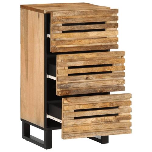 Skænk 40x34x75 cm massivt ru mangotræ