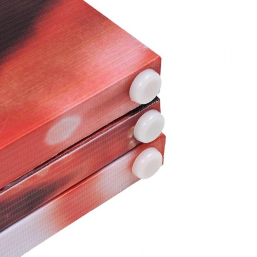 Foldbar rumdeler 228 x 170 cm rose rød
