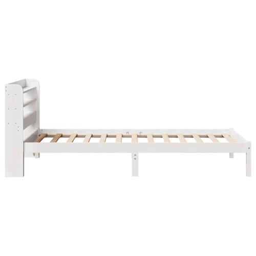 Sengeramme uden madras 90x200 cm massivt fyrretræ hvid