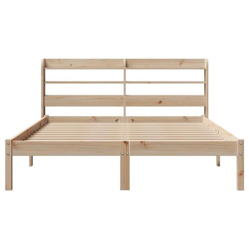 Sengeramme uden madras 140x200 cm massivt fyrretræ