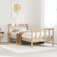 Sengeramme uden madras 90x200 cm massivt fyrretræ