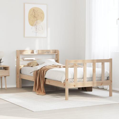 Sengeramme uden madras 90x200 cm massivt fyrretræ