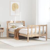 Sengeramme uden madras 100x200 cm massivt fyrretræ