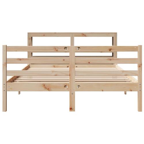 Sengeramme uden madras 160x200 cm massivt fyrretræ