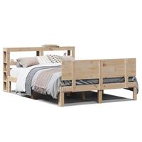 Sengeramme med sengegavl 160x200 cm massivt fyrretræ