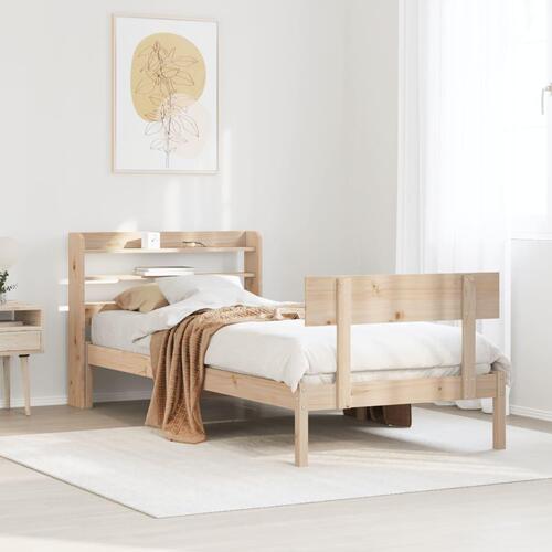 Sengeramme uden madras 90x200 cm massivt fyrretræ