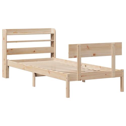 Sengeramme uden madras 90x190 cm massivt fyrretræ