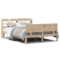 Sengeramme med sengegavl 160x200 cm massivt fyrretræ