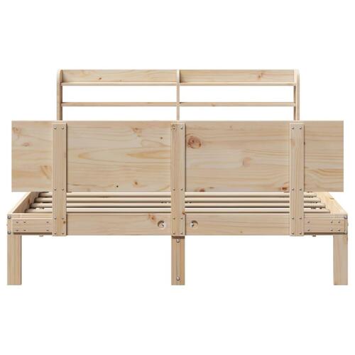 Sengeramme med sengegavl 160x200 cm massivt fyrretræ