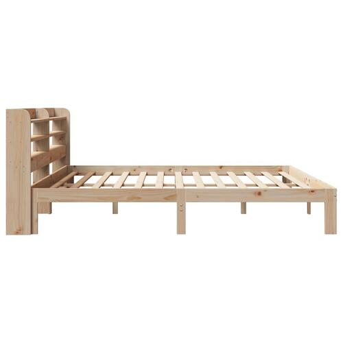 Sengeramme med sengegavl 180x200 cm massivt fyrretræ