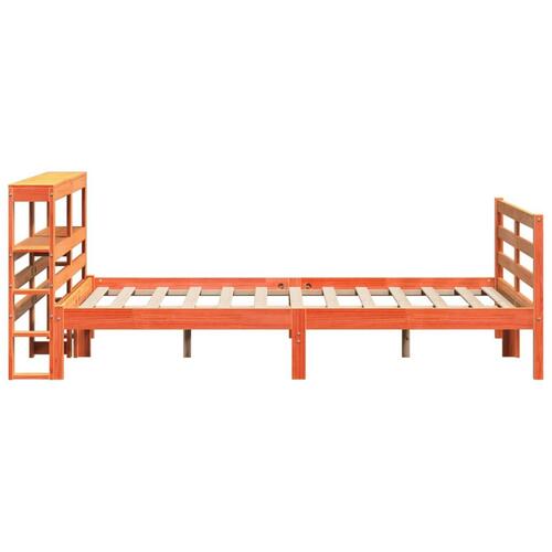 Sengeramme uden madras 150x200 cm massivt fyrretræ gyldenbrun