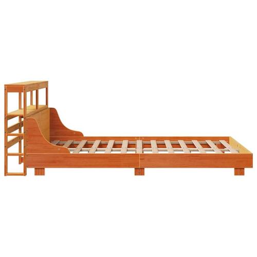 Sengeramme uden madras 150x200 cm massivt fyrretræ gyldenbrun