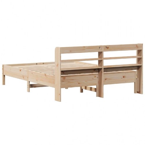 Sengeramme 135 x 190 cm med sengegærde og hylder