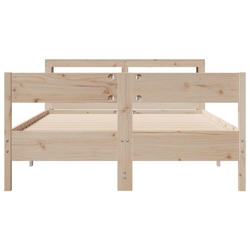 Sengeramme uden madras 150x200 cm massivt fyrretræ