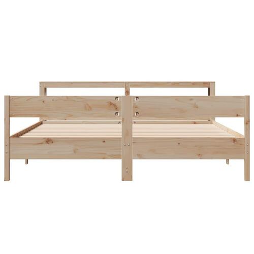 Sengeramme uden madras 200x200 cm massivt fyrretræ