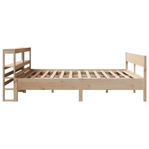 Sengeramme uden madras 200x200 cm massivt fyrretræ