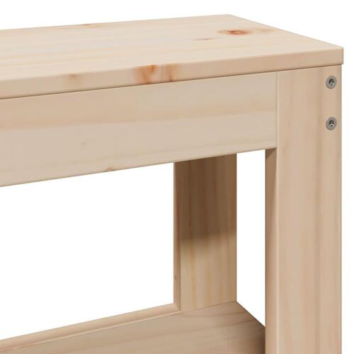 Sengeramme uden madras 200x200 cm massivt fyrretræ