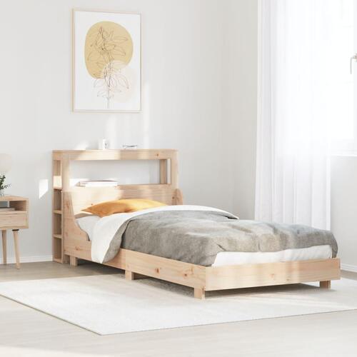 Sengeramme uden madras 75x190 cm massivt fyrretræ