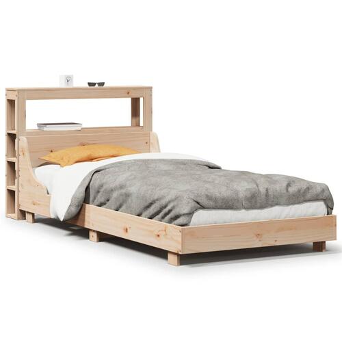 Sengeramme uden madras 75x190 cm massivt fyrretræ
