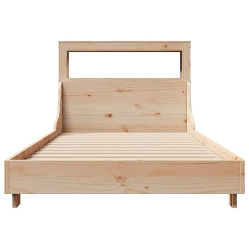 Sengeramme uden madras 75x190 cm massivt fyrretræ