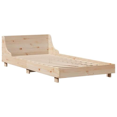 Sengeramme uden madras 75x190 cm massivt fyrretræ