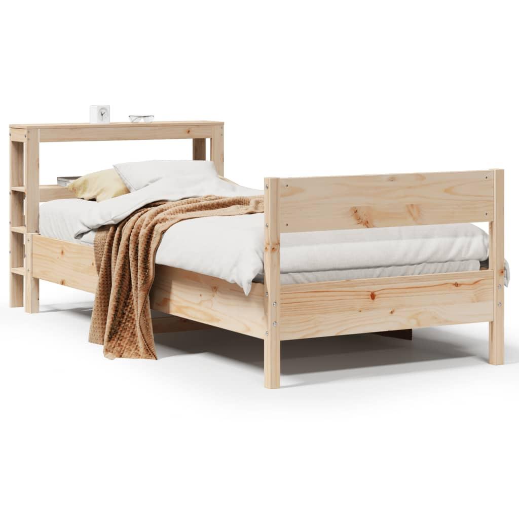 Sengeramme uden madras 90x190 cm massivt fyrretræ