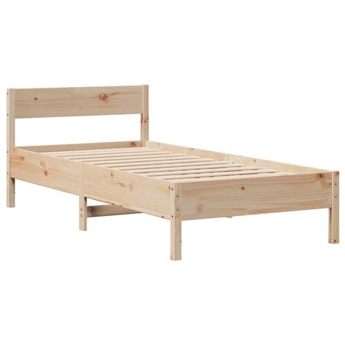 Sengeramme uden madras 90x190 cm massivt fyrretræ