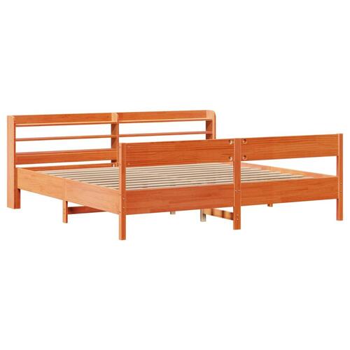 Sengeramme uden madras 180x200 cm massivt fyrretræ gyldenbrun
