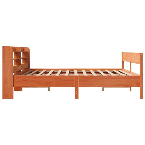 Sengeramme uden madras 180x200 cm massivt fyrretræ gyldenbrun