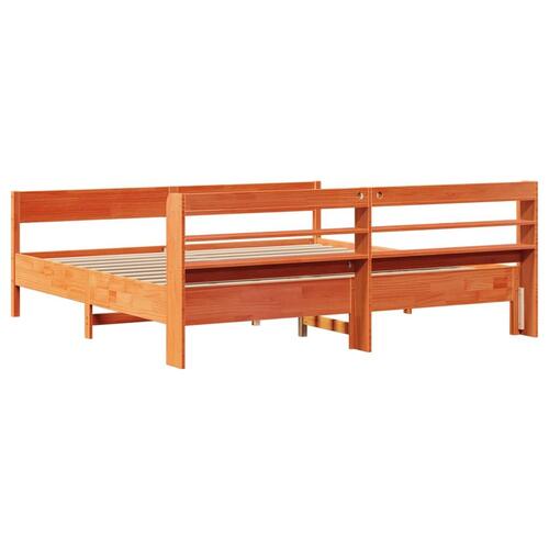 Sengeramme uden madras 180x200 cm massivt fyrretræ gyldenbrun