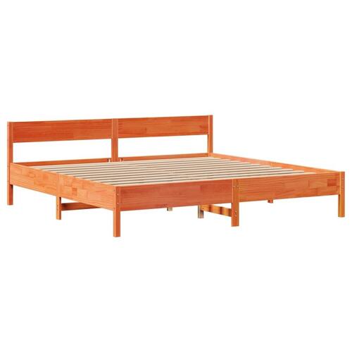 Sengeramme uden madras 180x200 cm massivt fyrretræ gyldenbrun