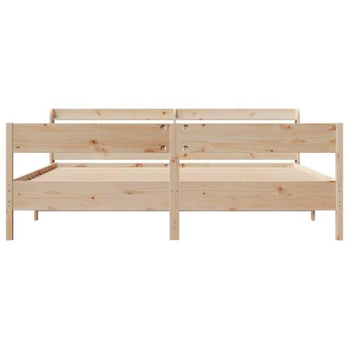 Sengeramme uden madras 200x200 cm massivt fyrretræ