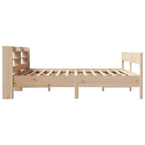 Sengeramme uden madras 200x200 cm massivt fyrretræ