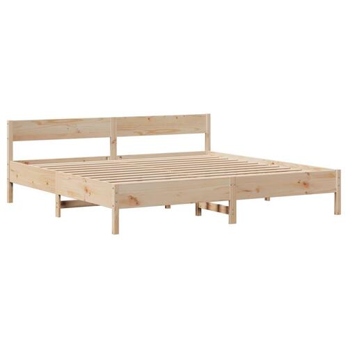 Sengeramme uden madras 200x200 cm massivt fyrretræ