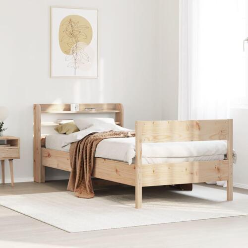 Sengeramme uden madras 90x200 cm massivt fyrretræ