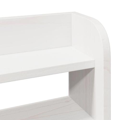 Sengeramme uden madras 135x190 cm massivt fyrretræ hvid