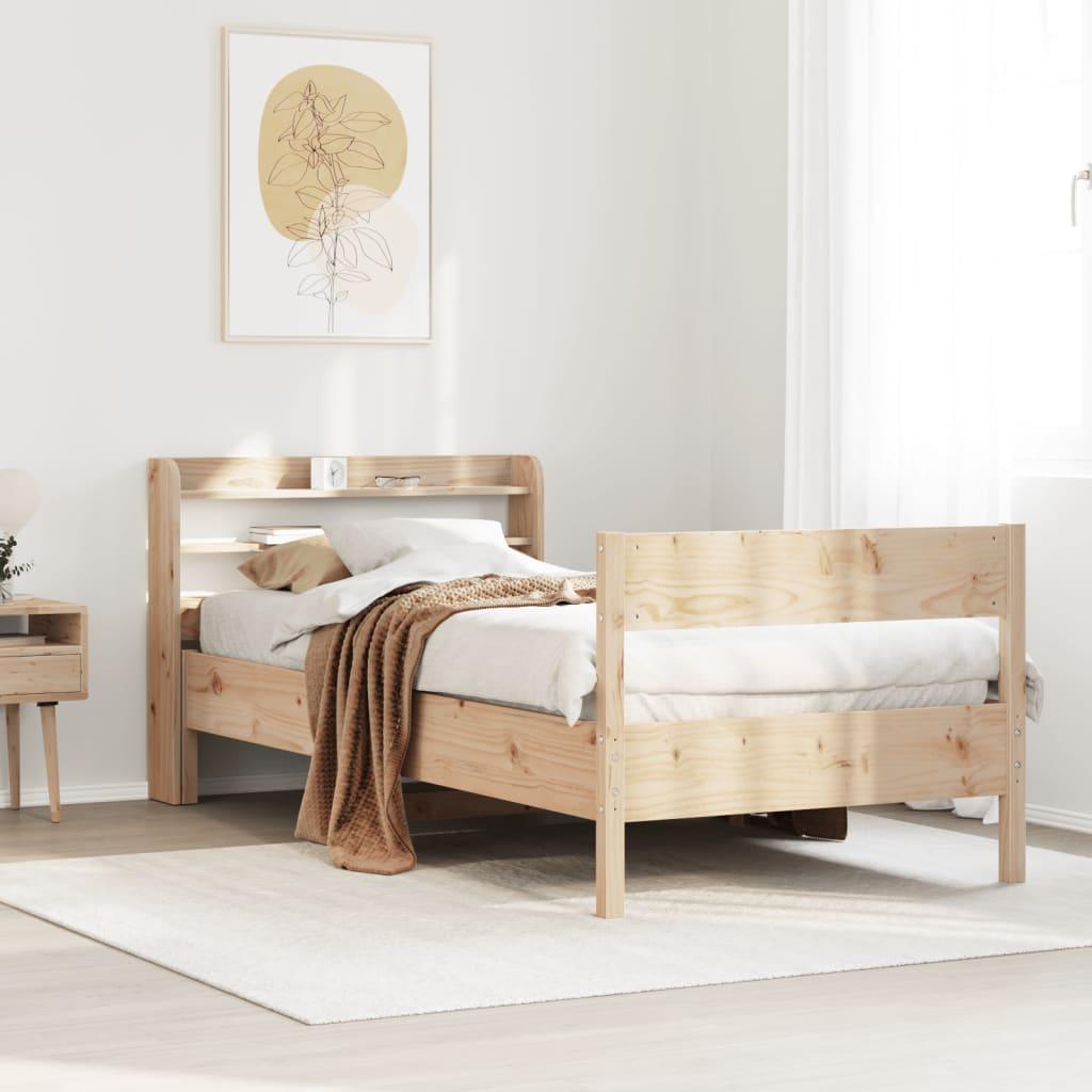 Sengeramme uden madras 90x190 cm massivt fyrretræ