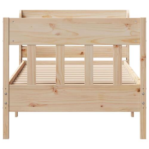 Sengeramme uden madras 90x200 cm massivt fyrretræ