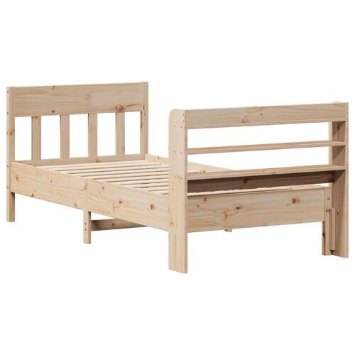 Sengeramme uden madras 90x200 cm massivt fyrretræ